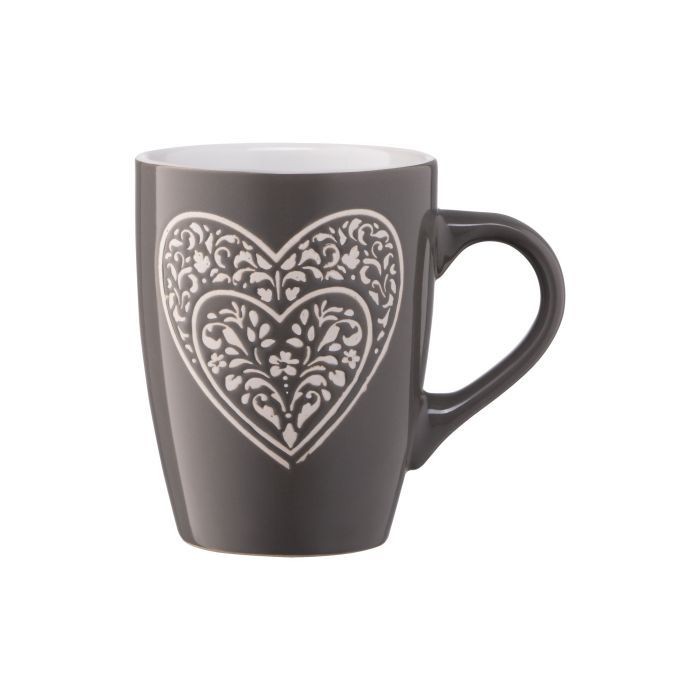 Чашка Ardesto Heart 330 мл Deep Grey (AR3467DGR) зображення 3