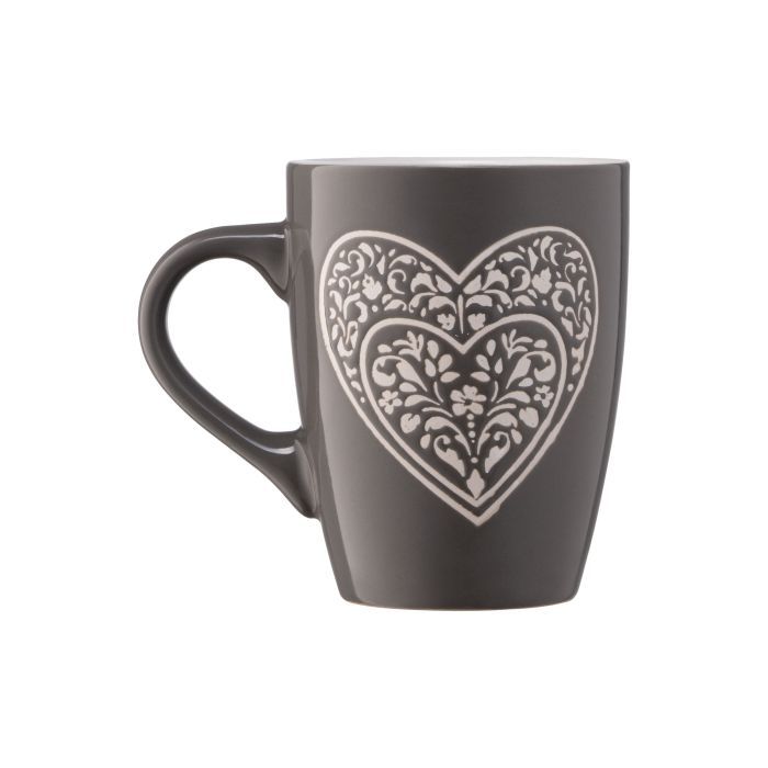 Чашка Ardesto Heart 330 мл Deep Grey (AR3467DGR) зображення 5