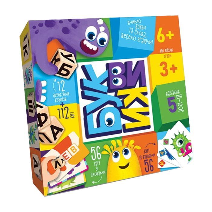 Настольная игра Danko Toys Буквики, украинский (G-BU-01U)