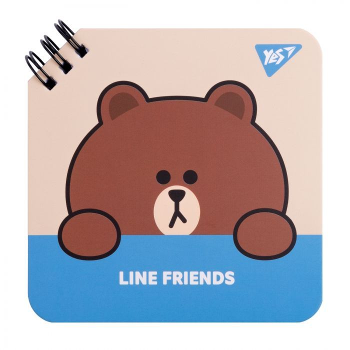 Блокнот Yes Line Friends Brown 110 х 110 80 листов (151749)