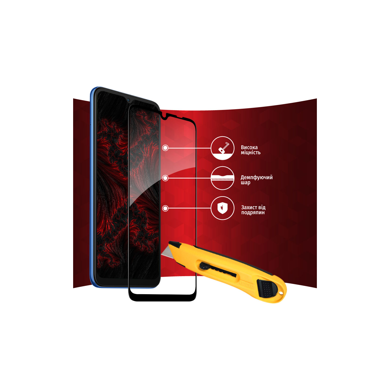 Стекло защитное Intaleo Full Glue Xiaomi Redmi 10A (1283126537813) изображение 4