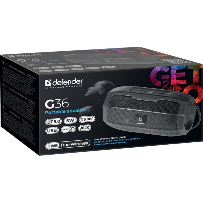Акустическая система Defender G36 5Вт FM/microSD/USB Black (65036) изображение 6