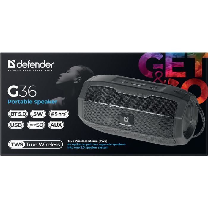 Акустическая система Defender G36 5Вт FM/microSD/USB Black (65036) изображение 7
