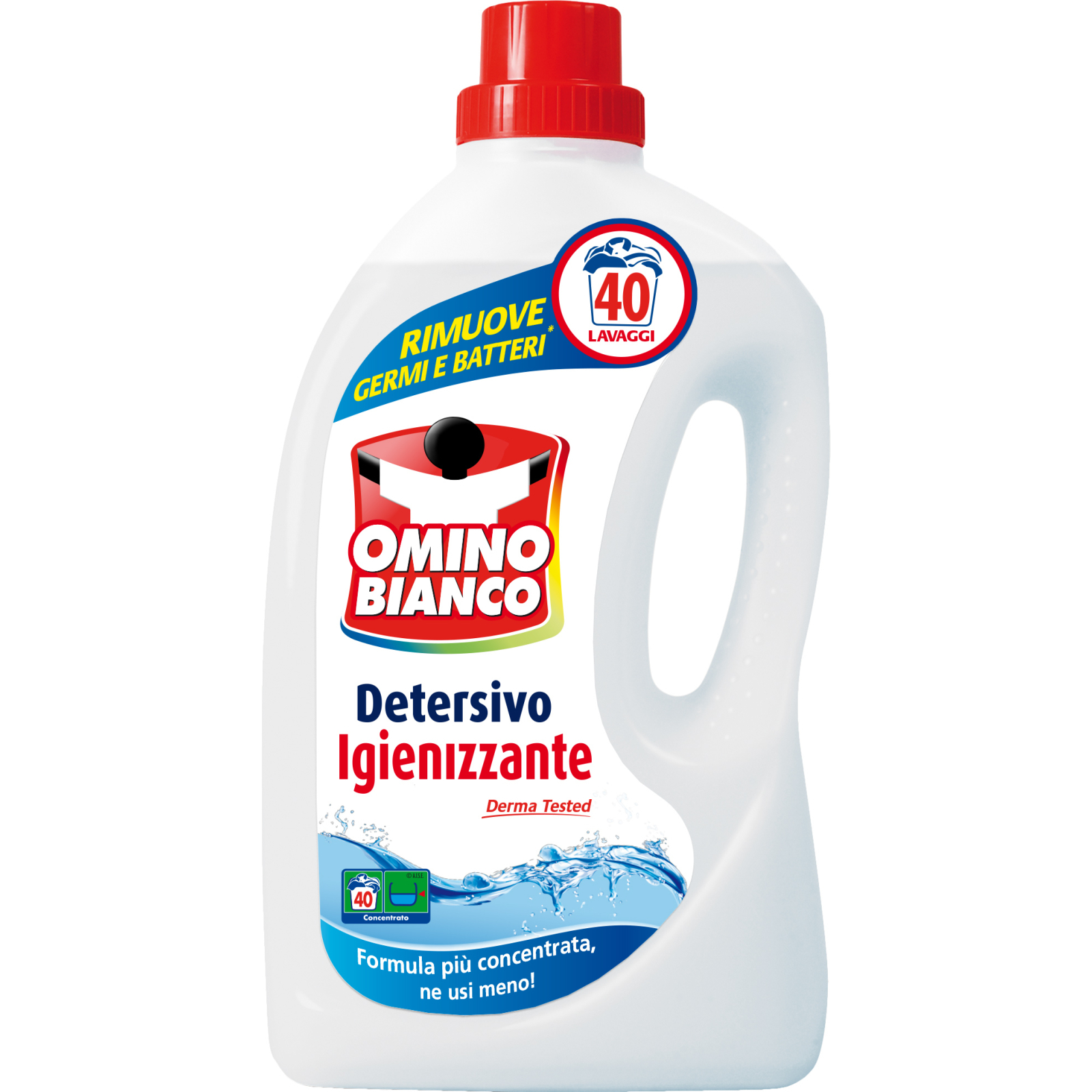 Гель для прання Omino Bianco Detersivo Igienizzante Антибактеріальний 2 л (8003650010681)