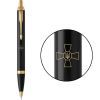 Ручка шариковая Parker IM 17 ARMY Black GT BP Эмблема ВСУ (22032_W001y)