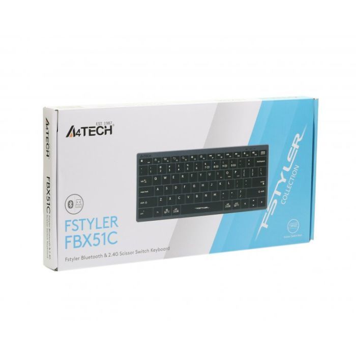 Клавиатура A4Tech FBX51C Wireless/Bluetooth White (FBX51C White) изображение 8