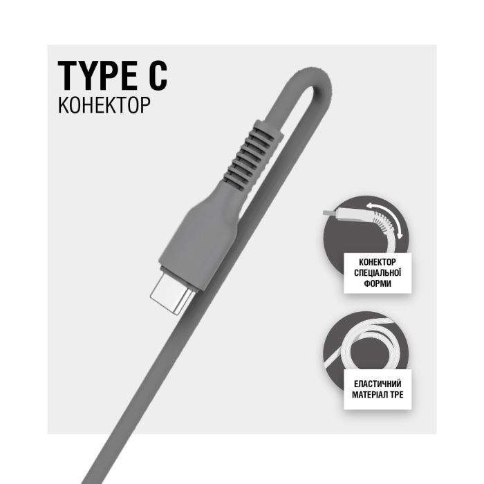 Дата кабель USB 2.0 AM to USB-C 1.2m Mint ACCLAB (1283126518256) зображення 3