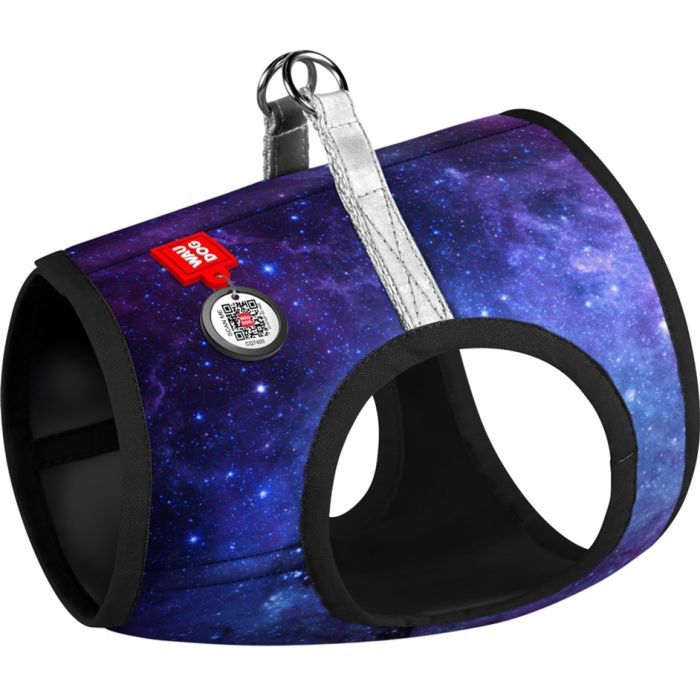 Шлея для собак WAUDOG Clothes з QR-паспортом "NASA21" ХS1 (2901-0148)