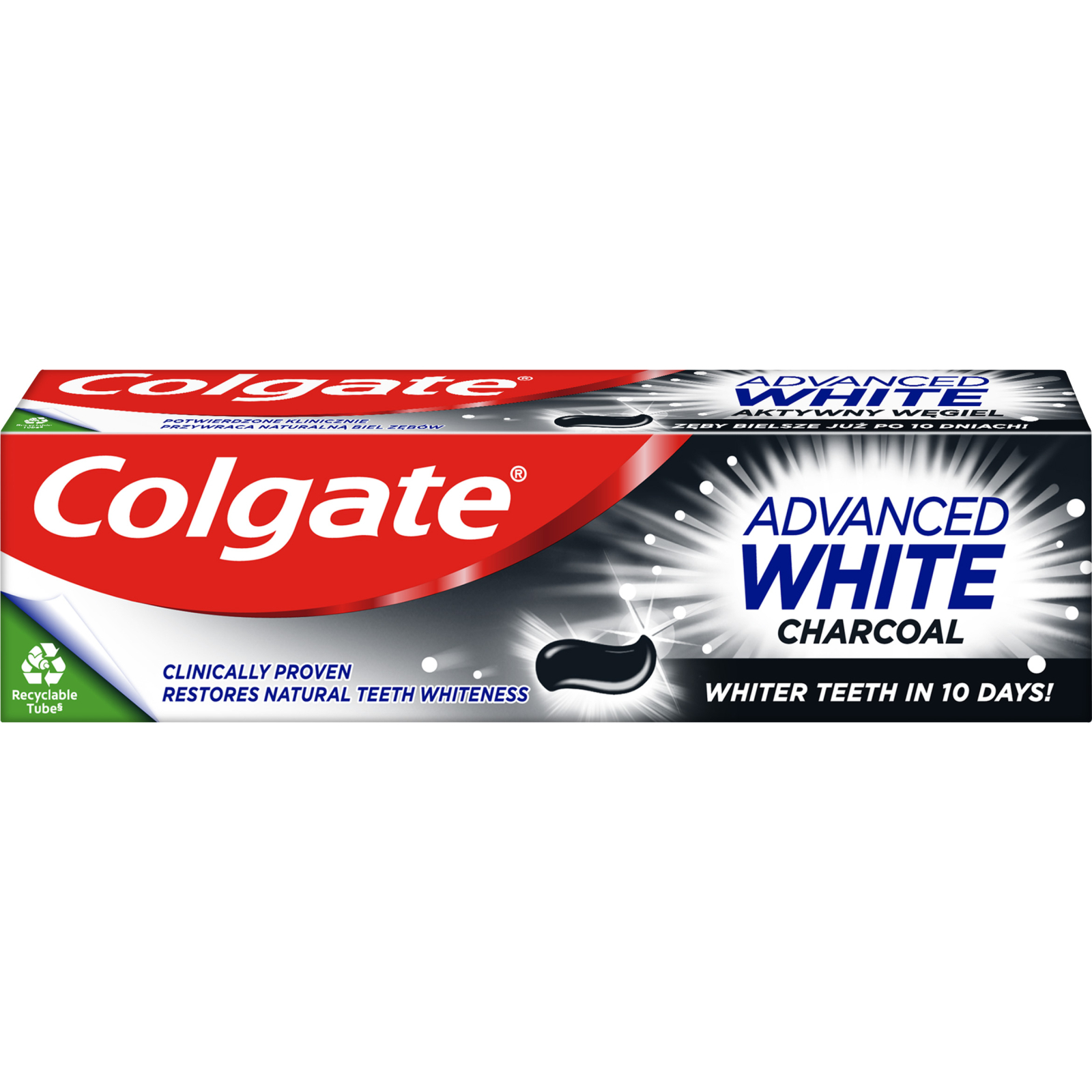 Зубна паста Colgate Advanced White Charcoal Відбілювальна з вугіллям 100 мл (8718951278851) зображення 3