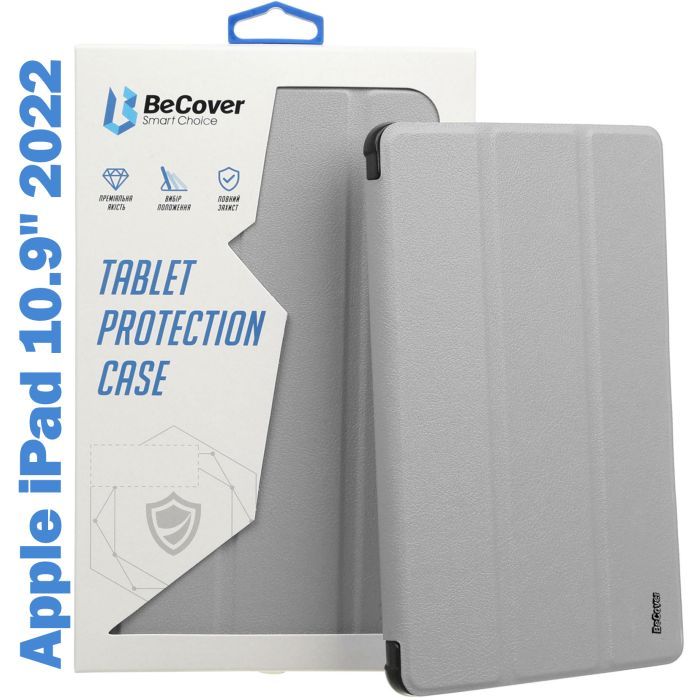 Чохол до планшета BeCover Tri Fold Soft TPU mount Apple Pencil Apple iPad 10.9" 2022/24/11" 2025 Black (708459)