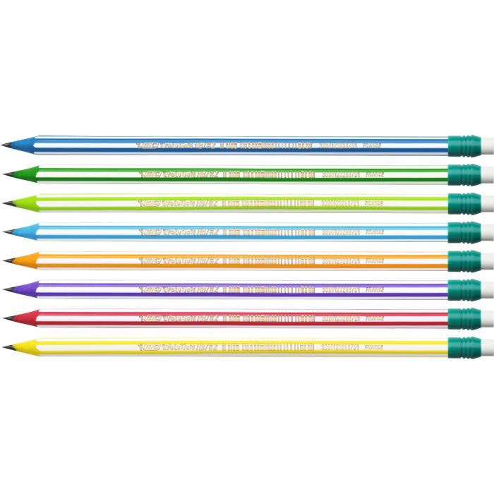 Карандаш графитный Bic Evolution Stripes HB, с ластиком (bc8960342) изображение 2
