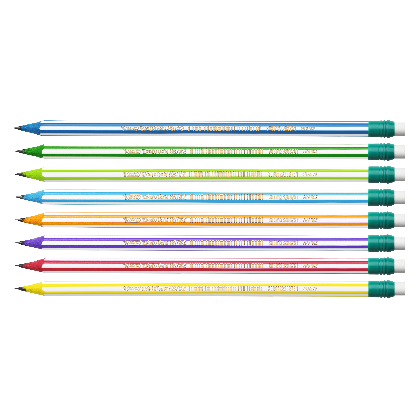 Олівець графітний Bic Evolution Stripes HB, з гумкою (bc8960342) зображення 2