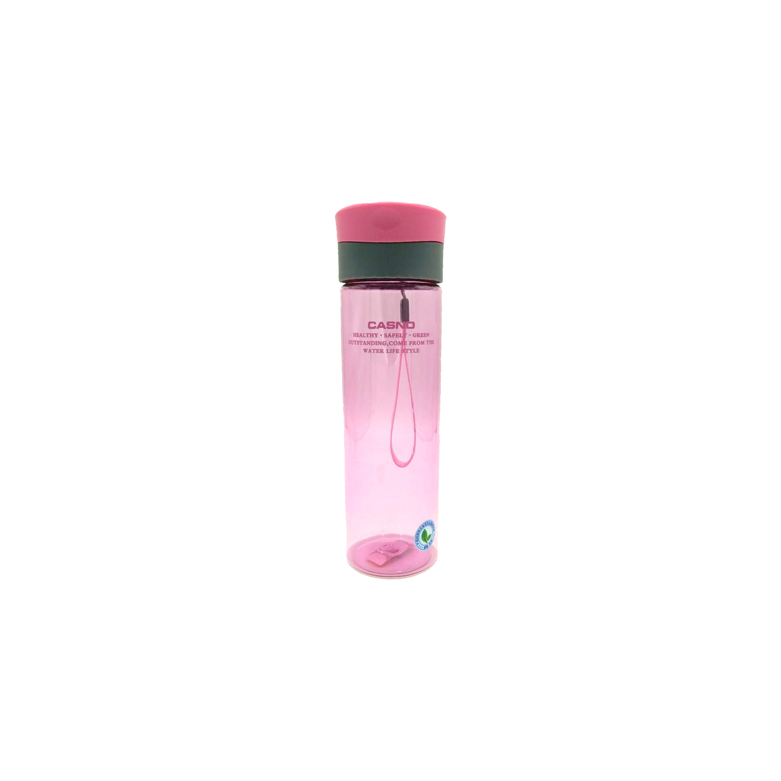 Пляшка для води Casno 600 мл KXN-1145 з пластиковим вінчиком Рожева (KXN-1145_Pink) (1531782)