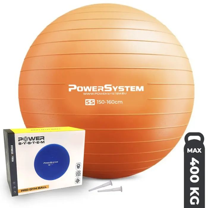 М'яч для фітнесу Power System PS-4011 Pro Gymball 55 см Black (4011BK-0)