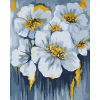 Картина по номерам Santi Голубые цветы в золоте 40*50 см металл. краски (954523)