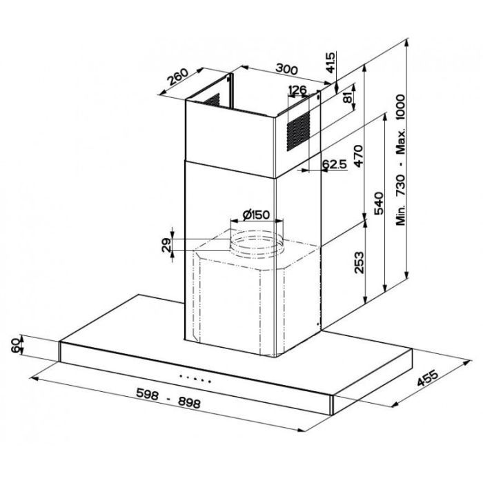 Витяжка кухонна Faber Stilo Glass Smart X/V A90 (325.0617.016) зображення 2