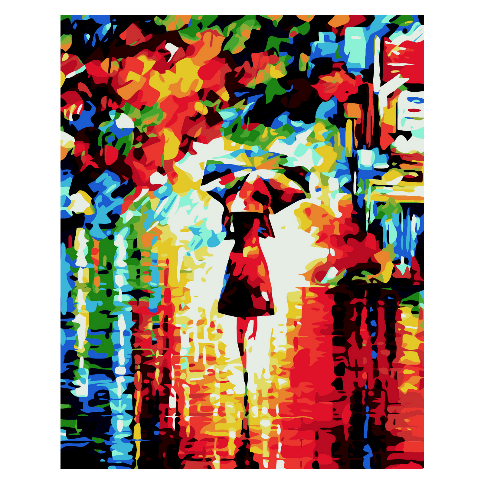 Картина по номерам ZiBi Девушка с зонтиком 40*50 см ART Line (ZB.64166)