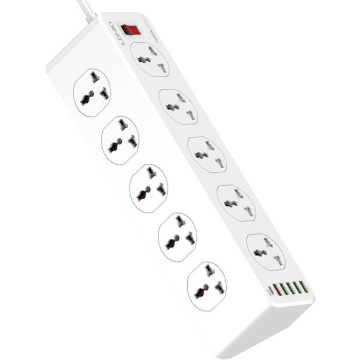 Мережевий фільтр живлення LDNIO SC10610, 5роз + 3USB (SC10610) зображення 2