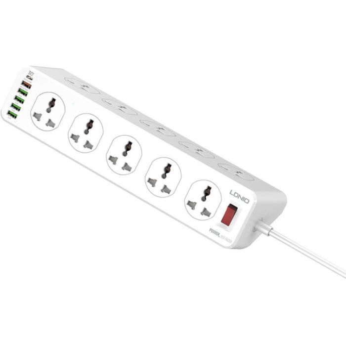 Мережевий фільтр живлення LDNIO SC10610, 5роз + 3USB (SC10610) зображення 3