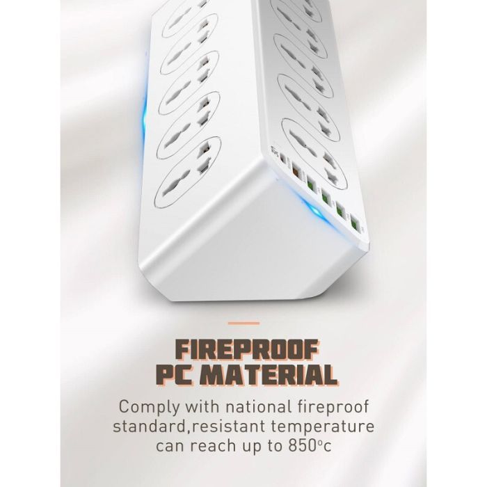 Мережевий фільтр живлення LDNIO SC10610, 5роз + 3USB (SC10610) зображення 5