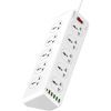 Мережевий фільтр живлення LDNIO SC10610, 5роз + 3USB (SC10610)