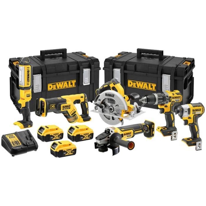 Набор электроинструментов DeWALT 6 од., 3*5Ah, 2 кейси TOUGH SYSTEM (DCK623P3) изображение 4