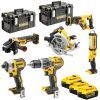 Набор электроинструментов DeWALT 6 од., 3*5Ah, 2 кейси TOUGH SYSTEM (DCK623P3)