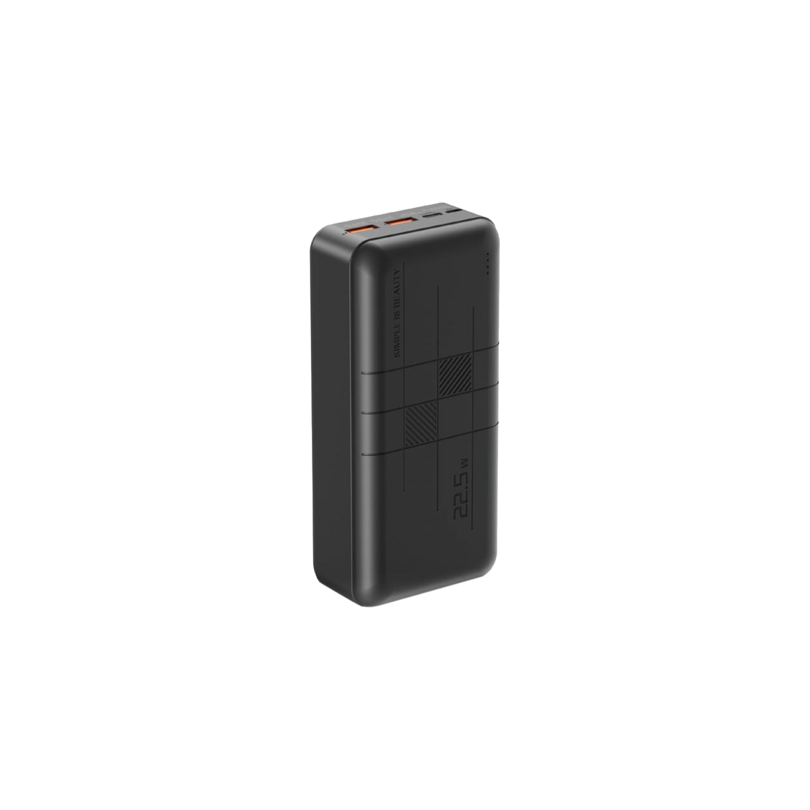 Батарея универсальная XO 30000mAh, PD/20W, QC3.0/22.5W, Input(Type-C,MicroUSB), Output(2*USB,Type-C), Black (XO-PR189B / 29189)