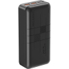 Батарея универсальная XO 30000mAh, PD/20W, QC3.0/22.5W, Input(Type-C,MicroUSB), Output(2*USB,Type-C), Black (XO-PR189B / 29189)