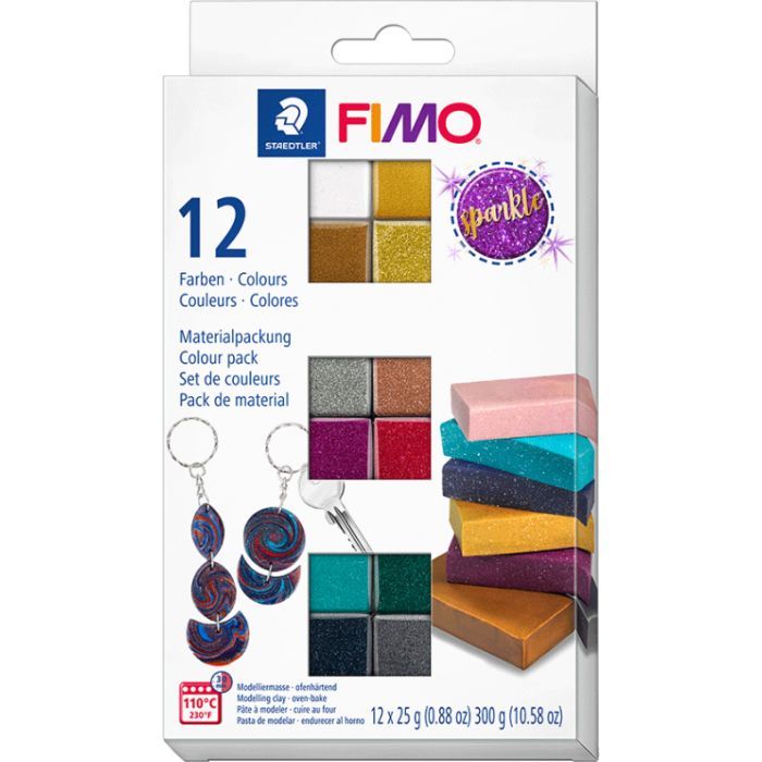 Пластика Fimo Effect Sparkle Colours 12 цветов х 25 г (4007817096543)