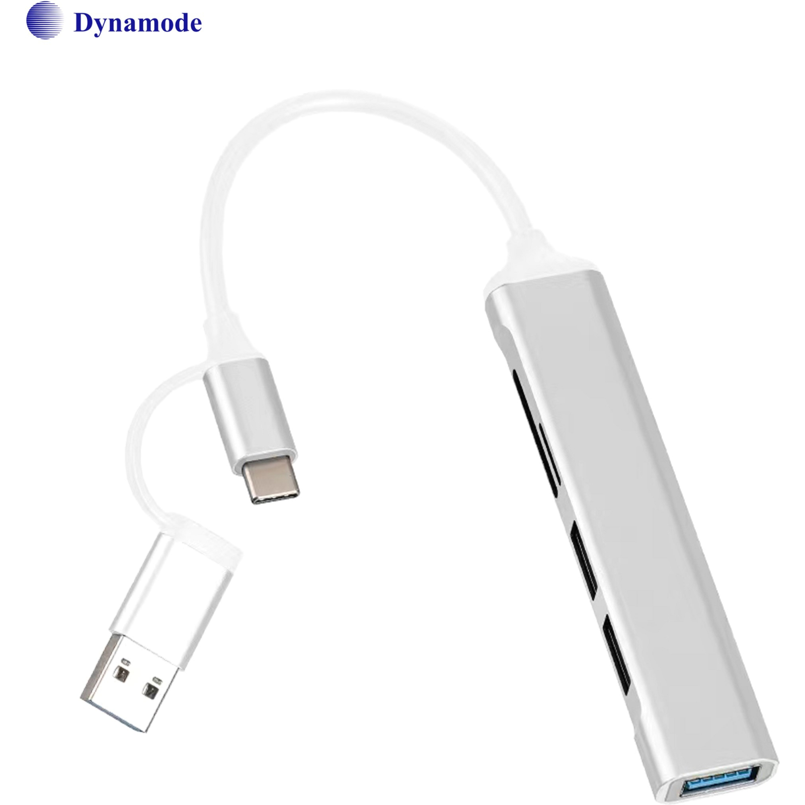 Концентратор Dynamode 5-in-1 USB Type-C/Type-A to 1хUSB3.0, 2xUSB 2.0, card-reader SD/MicroSD (DM-UH-518) зображення 3