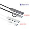 Концентратор Dynamode 5-in-1 USB Type-C/Type-A to 1хUSB3.0, 2xUSB 2.0, card-reader SD/MicroSD (DM-UH-518) зображення 4