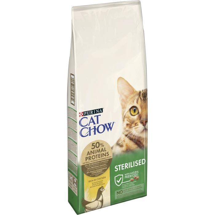 Сухой корм для кошек Purina Cat Chow Sterilised с курицей 15 кг (7613032233051) изображение 2