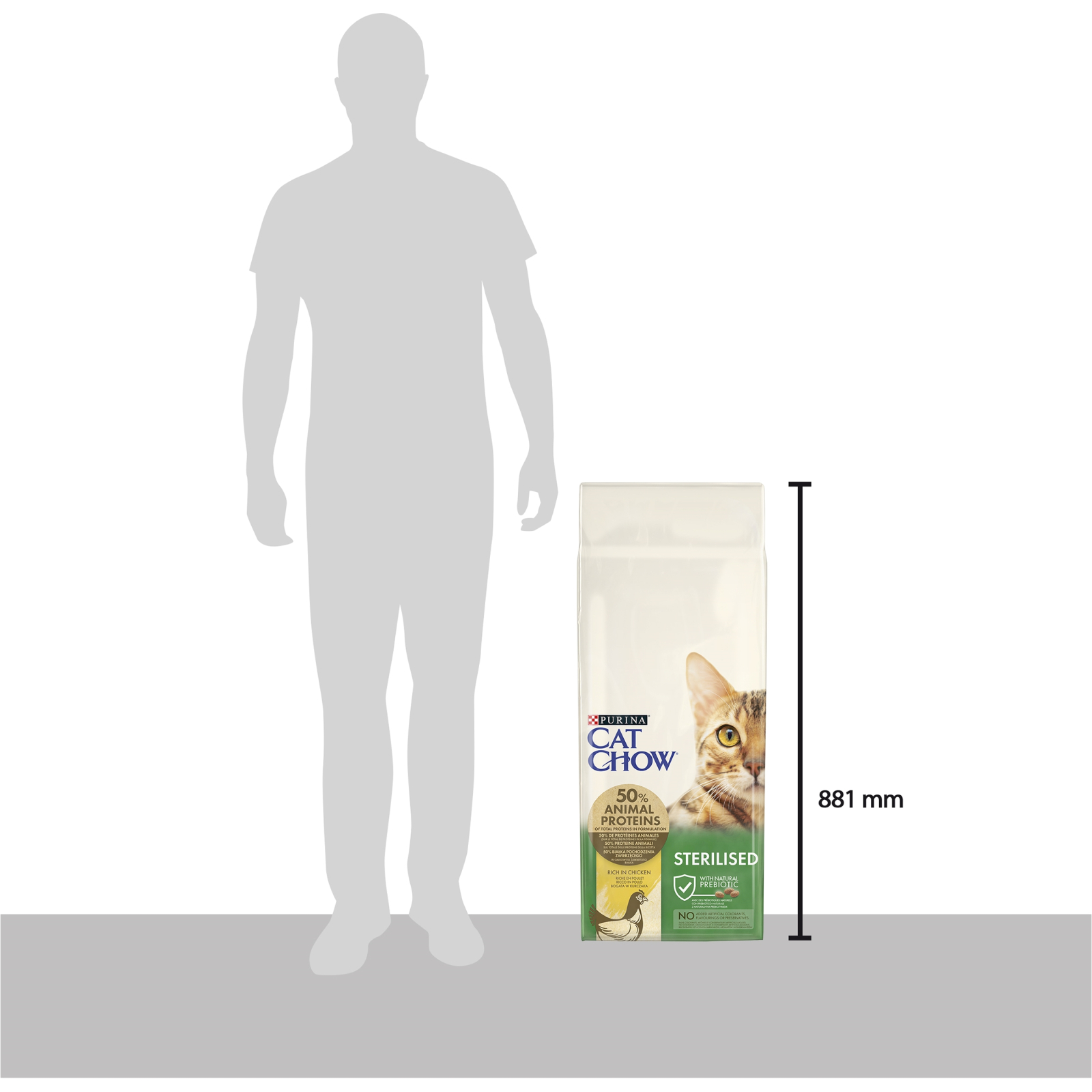 Сухой корм для кошек Purina Cat Chow Sterilised с курицей 15 кг (7613032233051) изображение 4