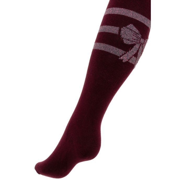 Колготки дитячі UCS Socks з бантом (M0C0301-1410-5G-burgundy) зображення 3
