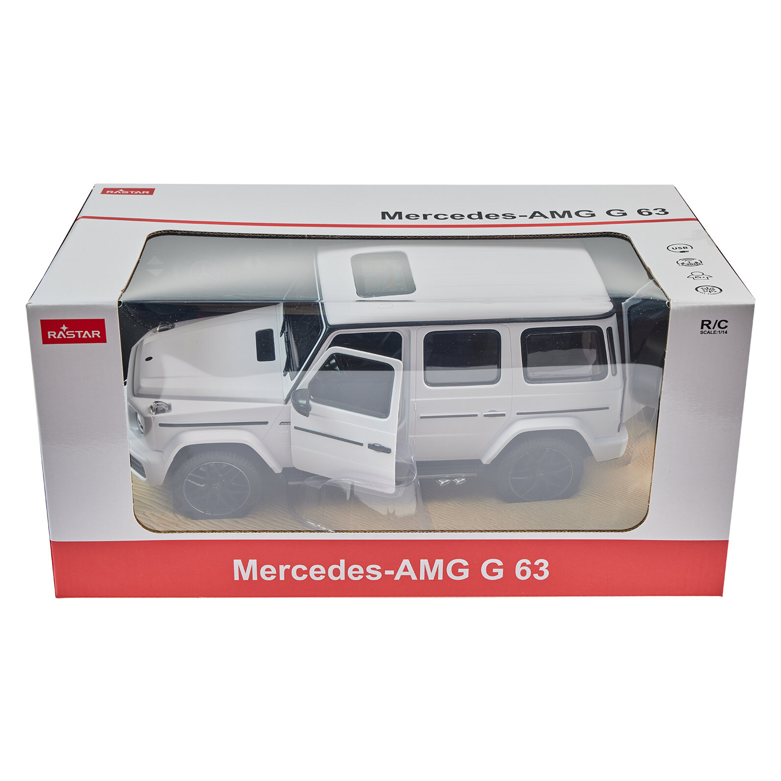 Радиоуправляемая игрушка Rastar Mercedes-Benz G63 AMG 1:14 белый (95760 white) изображение 11