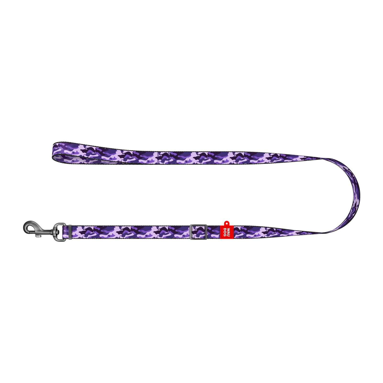 Поводок для собак WAUDOG Nylon регулируемый "Фиолетовый камо" M Ш 20 мм (5306) изображение 2