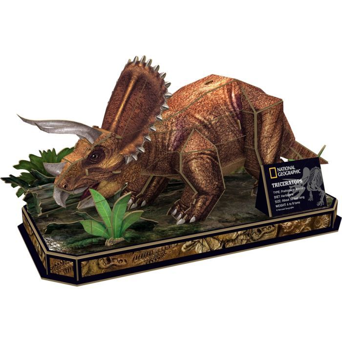 Пазл Cubic Fun 3D National Geographic Dino Трицератопс (DS1052h) зображення 2