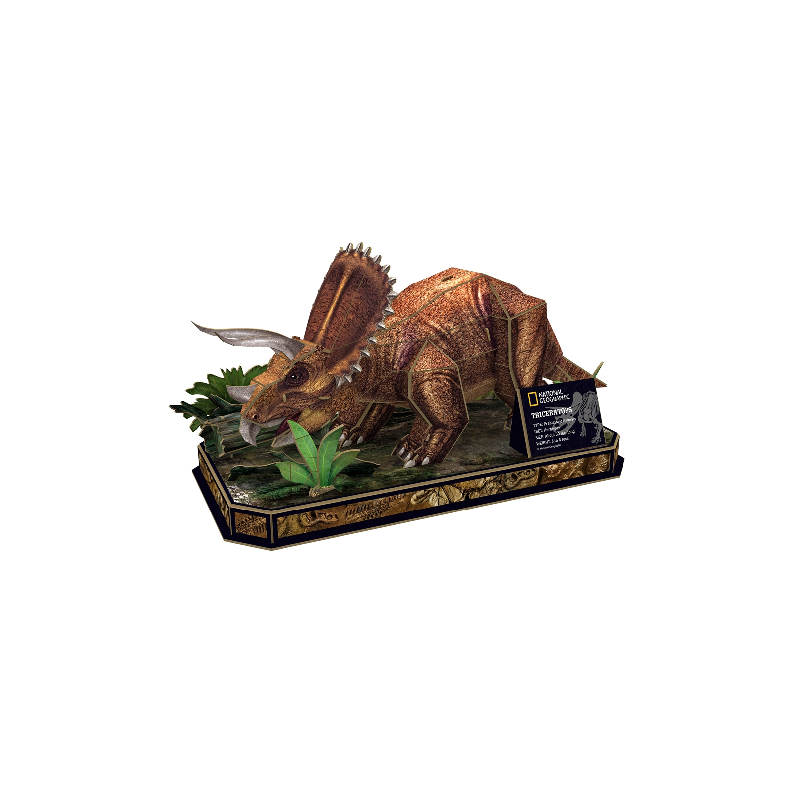 Пазл Cubic Fun 3D National Geographic Dino Трицератопс (DS1052h) изображение 2