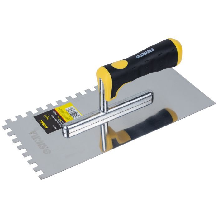 Затирка Sigma нержавеющая штукатурная Profi 280x130мм c зубом 8x8мм (8327531) (8327531)