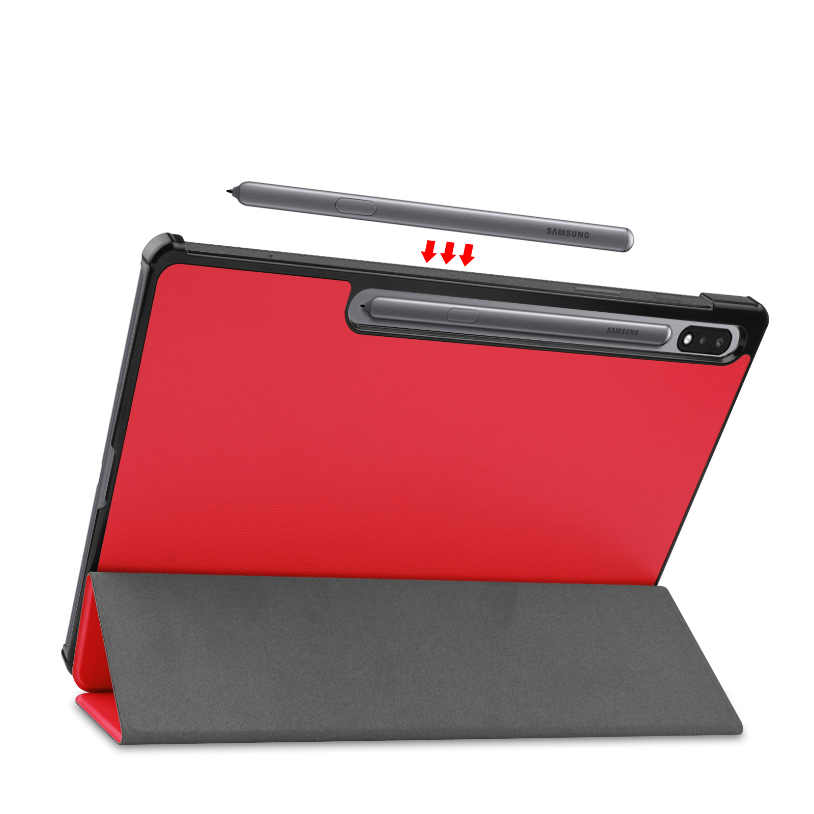 Чехол для планшета BeCover Smart Case Samsung Tab S9 Plus (SM-X810/SM-X816)/S9 FE Plus (SM-X610/SM-X616) 12.4" Red (710325) изображение 5