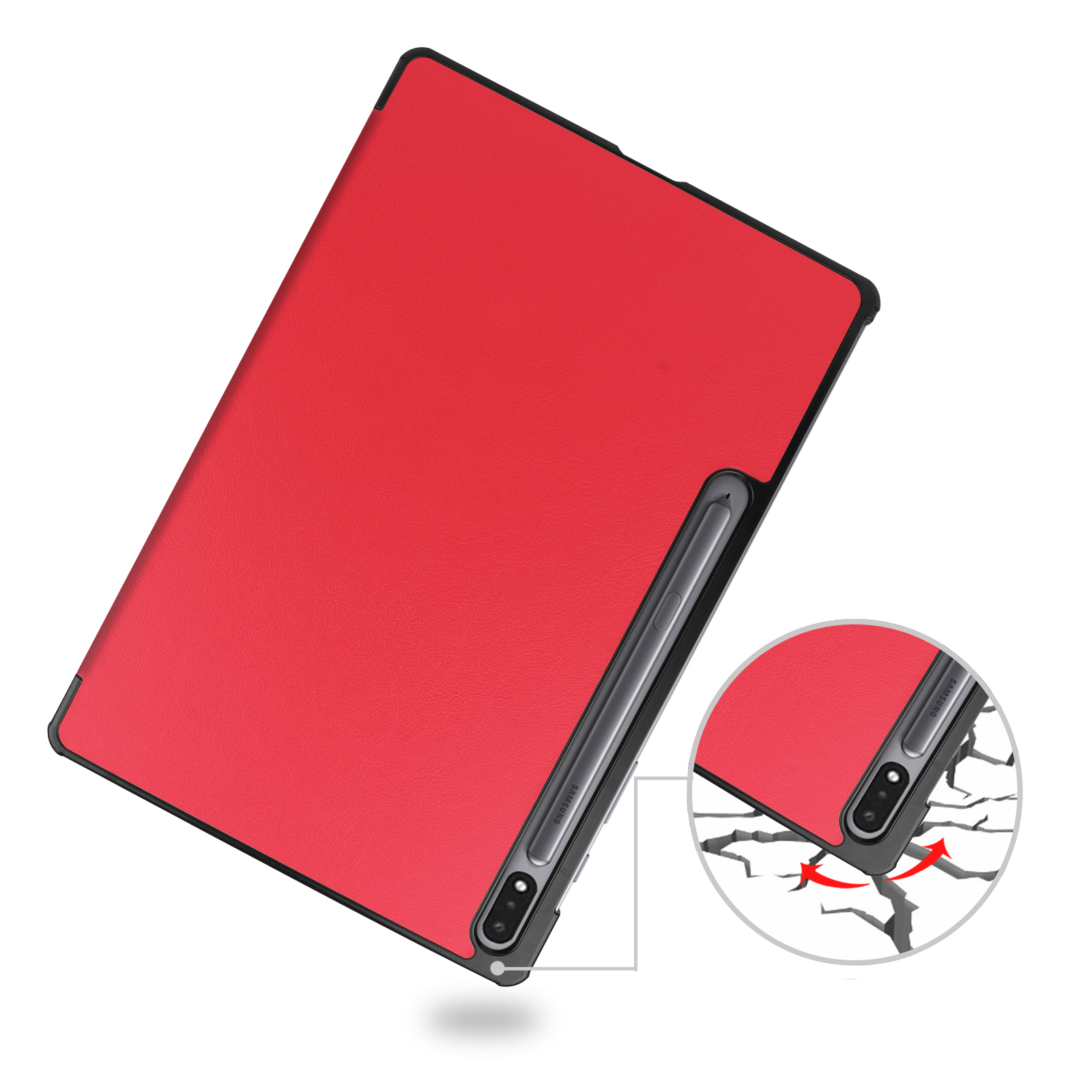 Чехол для планшета BeCover Smart Case Samsung Tab S9 Plus (SM-X810/SM-X816)/S9 FE Plus (SM-X610/SM-X616) 12.4" Red (710325) изображение 6