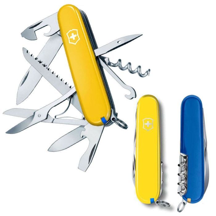 Нож Victorinox Huntsman Ukraine 91 мм Червоно-чорний (1.3713.1.3)