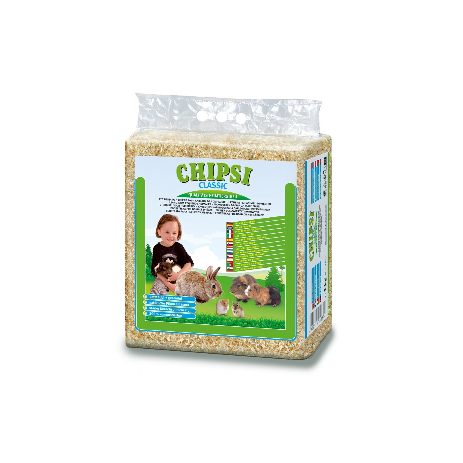 Наполнитель для грызунов Chipsi опилки классик 15 л/1 кг (4002973318874)