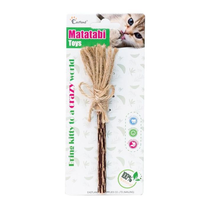 Игрушка для кошек Eastland Метла из мататаби 16 см (6970115703117)