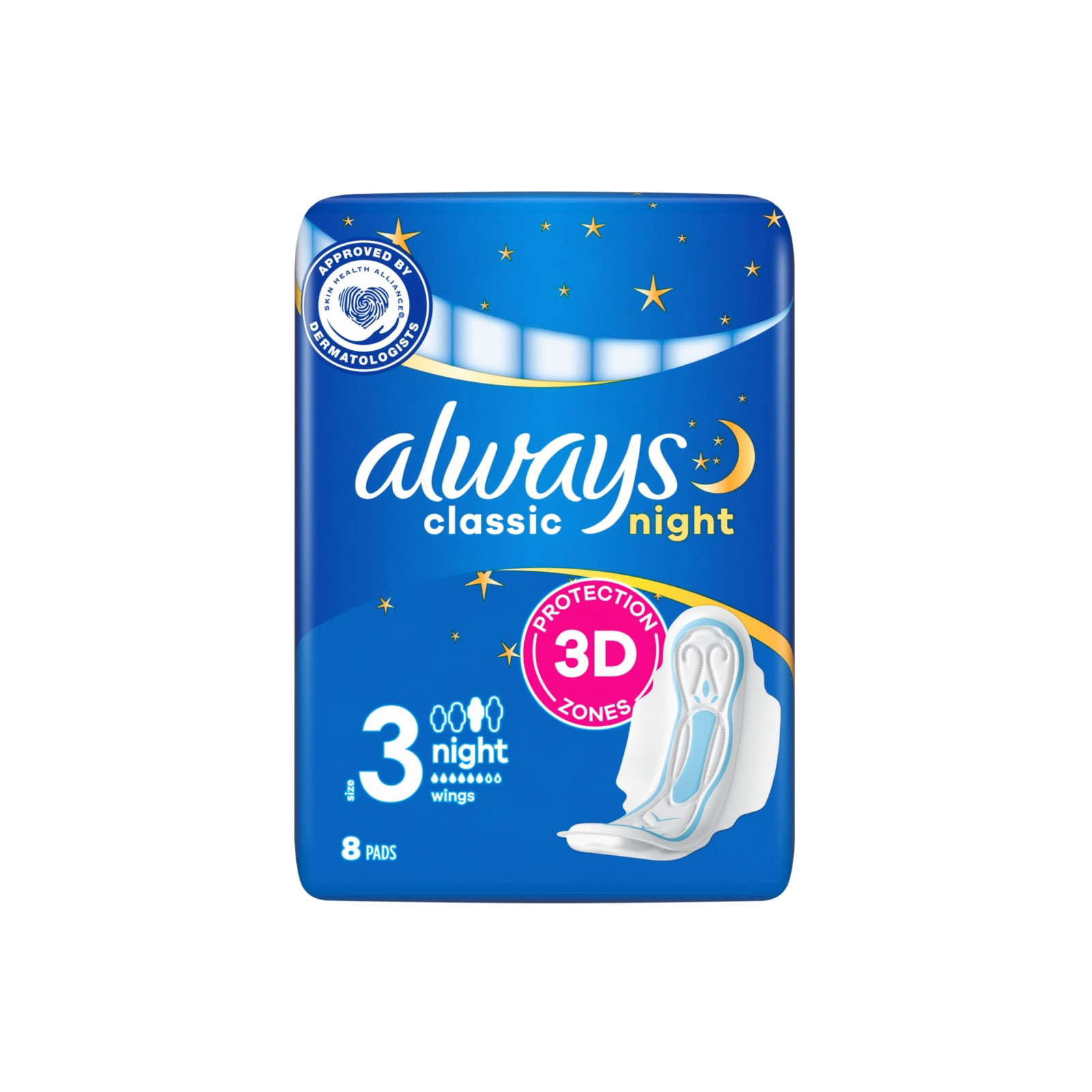 Гигиенические прокладки Always Classic Night Размер 3 8 шт. (4015400260837) изображение 2