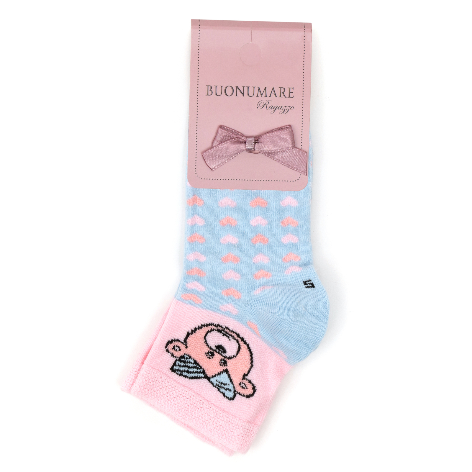 Шкарпетки дитячі BNM в полосочку (M0C0101-1364-5G-pink) зображення 2