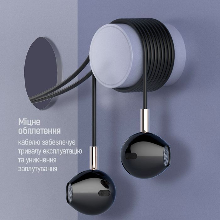 Навушники ColorWay Slim 3.5 mm Wired Earphone Blast 2 Black (CW-WD02BK) зображення 12