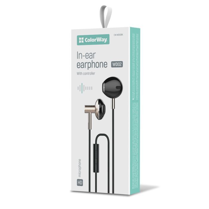 Навушники ColorWay Slim 3.5 mm Wired Earphone Blast 2 Black (CW-WD02BK) зображення 8