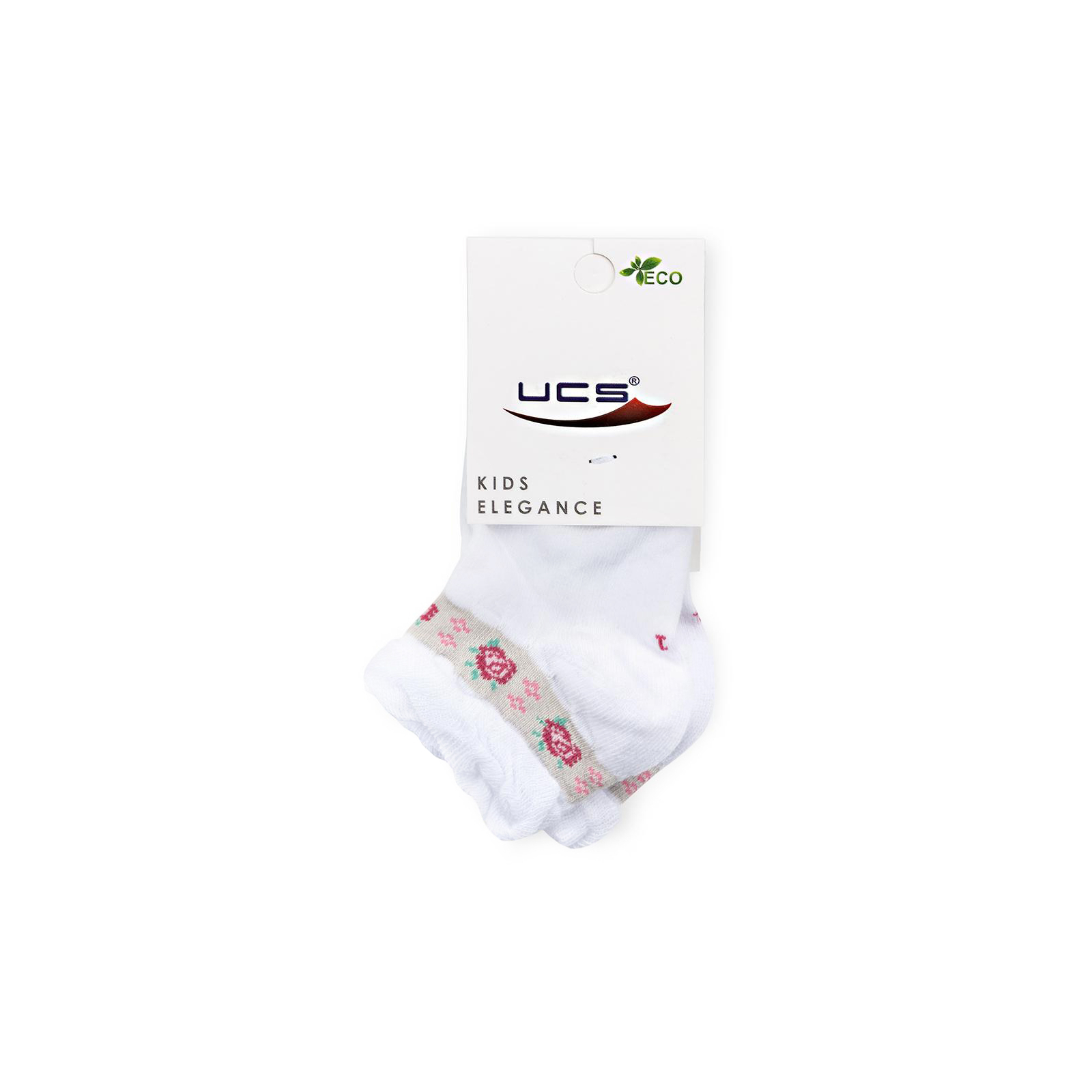 Шкарпетки дитячі UCS Socks з квіточками (M0C0101-1186-7G-beige) зображення 3